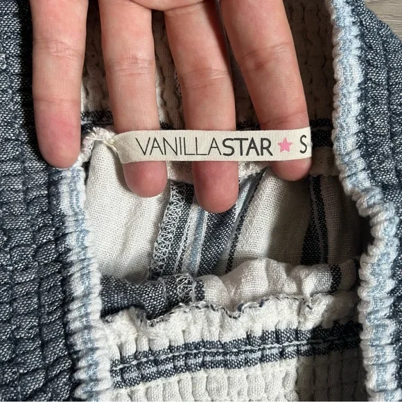 Vanilla Star Wide Leg Striped Pants with Slits Size Small - Picture 3 of 5